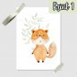 Preview: Baby Forest Animals Art Print - DIN A5, DIN A4